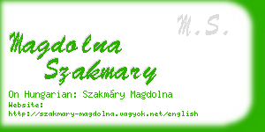 magdolna szakmary business card